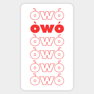 Angry òwò red Sticker